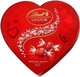 Lindt Lindor Red Heart Shape Chocolate Box 200g