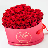 'Love Heart' Flower Box Large (36-42 Long Life Roses)