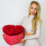 'Love Heart' Flower Box Large (36-42 Long Life Roses)
