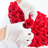 'Love Heart' Flower Box Large (36-42 Long Life Roses)