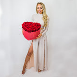'Love Heart' Flower Box Large (36-42 Long Life Roses)