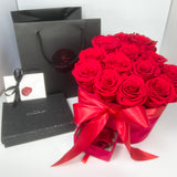 'Love Heart' Flower Box Medium (13-15 Long Life Roses)