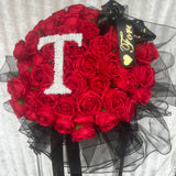 Initial Baby's Breath Rose Artificial Silk Bouquet