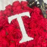 Initial Baby's Breath Rose Artificial Silk Bouquet