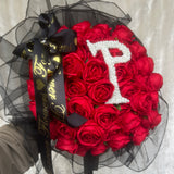 Initial Baby's Breath Rose Artificial Silk Bouquet