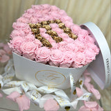 'Love Heart' Flower Box Large (36-42 Long Life Roses)