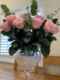 6 Pink Long Life Roses - Mother's Day Collection