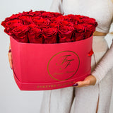 'Love Heart' Flower Box Large (36-42 Long Life Roses)
