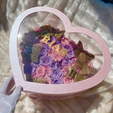 Aubrey Double Boxed Grandiose Heart (29-35 Preserved Roses)