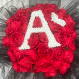 Initial Baby's Breath Rose Artificial Silk Bouquet