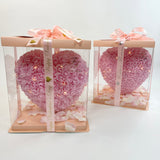 'Heart's Desire' Light Up LED Pink Boxed Heart