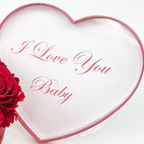 Aubrey Medium Heart Box - Preserved Roses