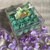 Tiffany Green Long Life Roses Jewellery Box - Sale