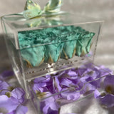 Tiffany Green Long Life Roses Jewellery Box - Sale
