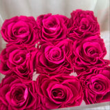 Acrylic Storage Box Vibrant Pink Real Roses - Sale