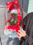 Enchanted Rose Deluxe Glass Dome - LARGE
