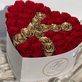 'Love Heart' Flower Box Large (36-42 Long Life Roses)