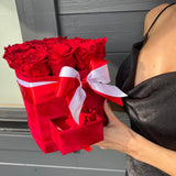 Aubrey Medium Heart Box - Preserved Roses