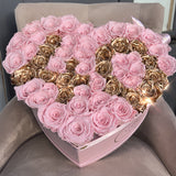 'Love Heart' Flower Box Large (36-42 Long Life Roses)