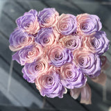 Aubrey Medium Heart Box - Preserved Roses