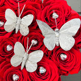 Aubrey Medium Heart Box - Preserved Roses