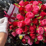 'Love in Colour' Silk Handtied Faux Rose Bud Bouquet