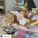 Pink & Gold 'Carnival' Artifical Silk (Faux Flower) Bouquet