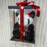 Large 40cm Black & white Rose Panda With Gift Box - Sale