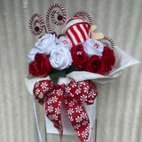 Candy Cane Red & White Christmas Artificial Bouquet - Sale