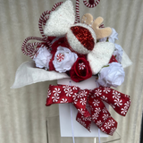 Bon Bon Sweetie Red & White Christmas Silk Bouquet - Sale