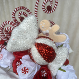 Bon Bon Sweetie Red & White Christmas Silk Bouquet - Sale