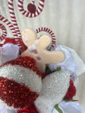Bon Bon Sweetie Red & White Christmas Silk Bouquet - Sale