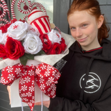 Candy Cane Red & White Christmas Artificial Bouquet - Sale