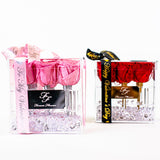 L'Clair-9 Rose Acrylic Box - Preserved Roses