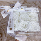 L'Clair-9 Rose Acrylic Box - Preserved Roses