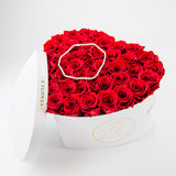 Aubrey Large Heart Shaped Box (36-42 Preserved Roses)