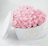 Aubrey Large Heart Shaped Box (36-42 Preserved Roses)