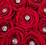 Opulence Bling Large Heart or Round Box (32-42 Preserved Roses)