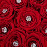 'The Champs-Élysées Challis' Glass Vase - Preserved Roses