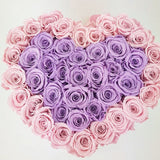 Aubrey Large Heart Shaped Box (36-42 Preserved Roses)