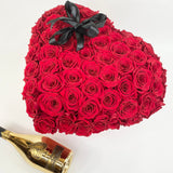 Grand Heart Box (75-90 Preserved Roses)