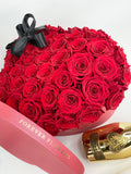 Grand Heart Box (75-90 Preserved Roses)