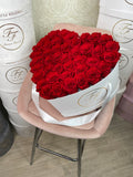 Aubrey Large Heart Shaped Box (36-42 Preserved Roses)
