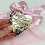 Pink & Silver Heart Pendant