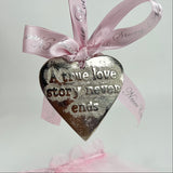 Pink & Silver Heart Pendant