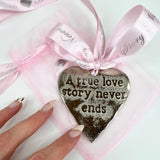 Pink & Silver Heart Pendant