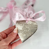 Pink & Silver Heart Pendant