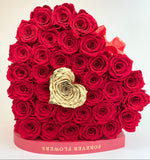 Aubrey Large Heart Shaped Box (36-42 Preserved Roses)
