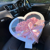 Aubrey Double Boxed Grandiose Heart (29-35 Preserved Roses)