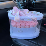 Aubrey Double Boxed Grandiose Heart (29-35 Preserved Roses)